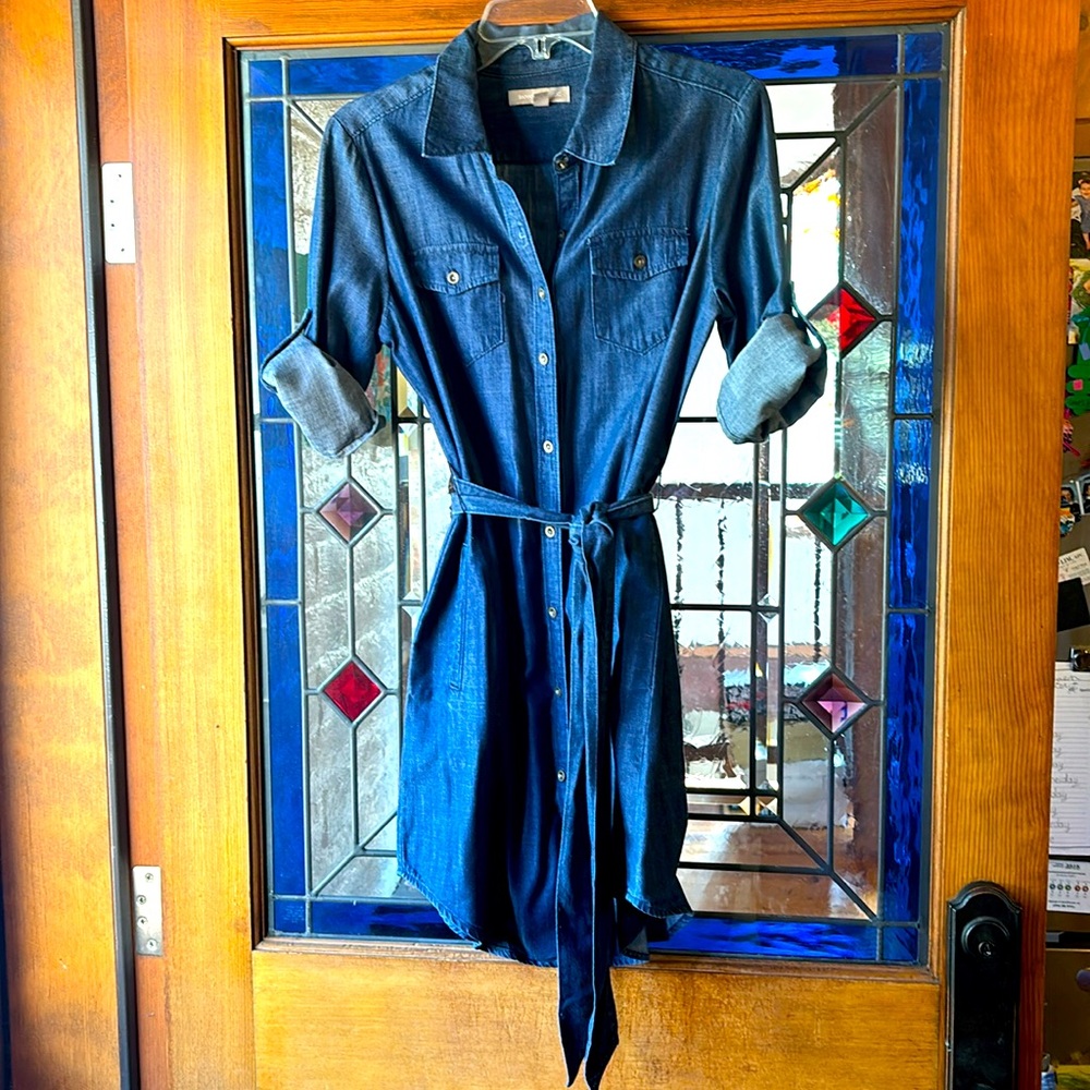 Navy blue jean dress